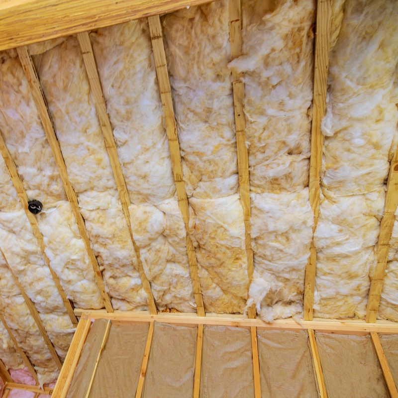 Thermal Insulation Layer Under The Roof Attic With Unfinished Dwelling House
